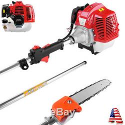 2019 NEW Petrol Hedge Trimmer Chainsaw Brush Cutter Pole Saw Tools 9in1 43cc