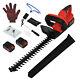 20'' Ellectric Hedge Trimmer Garden Tool With Glove 2-battery Cordless Usa Stock