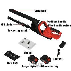 20'' Hedge Trimmer Tool 21V Hedge Ellectric Power Trimmer Cordless With2 Batteries