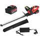 21v Electric Hedge Trimmer Cutter Cordless Tool With 2 Battery Included Charger