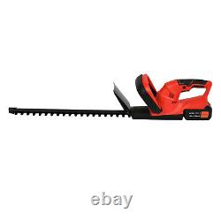 21V Electric Hedge Trimmer Garden Tool with 2 Battery Cordless Cutter 510mm Blade