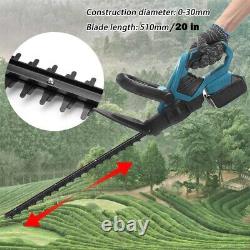 24V Cordless Electric Hedge Trimmer, 20-Inch Blade, Pruning Shears Grass Trimmer