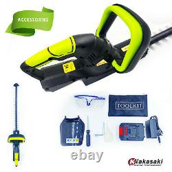 24V Cordless Hedge Trimmer With 20'' Double-Blade + Tool Kit