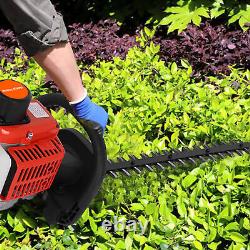 24 Professional Lightweight Petrol Hedger Hedge Trimmer Double Blade 0.74 kw US