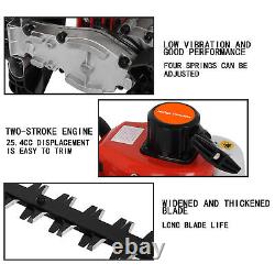 24 Professional Lightweight Petrol Hedger Hedge Trimmer Double Blade 0.74 kw US