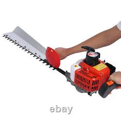 26cc 2-Stroke Gas Petrol Hedge Trimmer 33 Single-Sided Blade Brush Cutter Tools