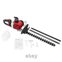 26cc Gas Hedge Trimmer 24In Double Sided Blade Recoi-l Gasoline Trim Blade Tool
