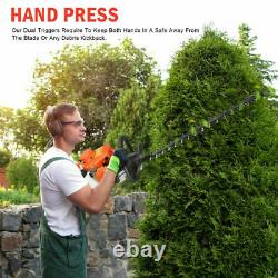 2 Stroke 24 Handheld Outdoor Petrol Hedge Trimmer Grass Brush Bush Tree Tool