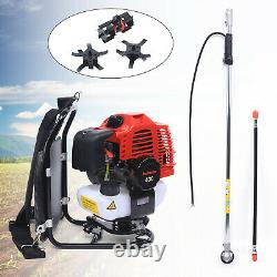 2-Stroke Lawn Mower Trimmer Gasoline Brush Cutter Grass Cutter Garden Tool 43CC