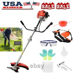 2 in 1 52cc Gas Hedge Trimmer Brush Cutter 2-Stroke Garden Tool System 8500RPM