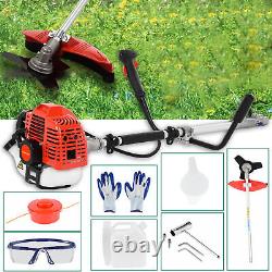 2 in 1 52cc Gas Hedge Trimmer Brush Cutter 2-Stroke Garden Tool System 8500RPM