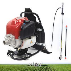 3IN1 Backpack 4-Stroke Cultivator Tiller Lawn Mower Brush Cutter Hedge Trimmer