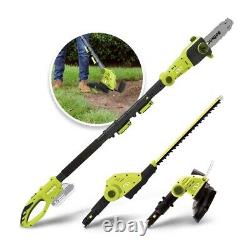 3-in-1 24V Li-Ion Cordless Pole Saw (Tool Only) Grass + Hedge Trimmer -40% NOW