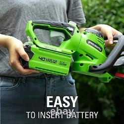 40V 24Cordless Grass Shrubber Hedge Trimmer 1 Cutting Capacity Tool Only Green