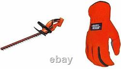 40V Cordless Hedge Trimmer Kit 24-Inch with Battery 2.0-Ah Safety Eyewear Glove