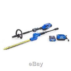 40 Volt Pole Hedge Trimmer Tool Kit Battery Charger Included 20 inch Blade Tool