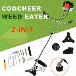 43CC Multi Function 2 in 1 Garden Tool Brush Cutter, Gas Grass Trimmer, Red=US
