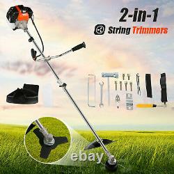 43CC Multi Function 2 in 1 Garden Tool Brush Cutter, Gas Grass Trimmer, Red+us