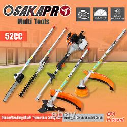 4IN1 52CC 2-Cycle Garden Trimming Tool System with Gas Pole Saw Hedge Trimmer