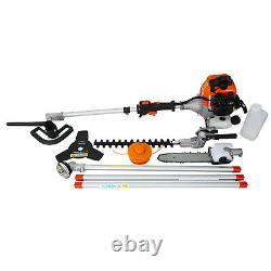4IN1 52CC 2-Cycle Garden Trimming Tool System with Gas Pole Saw Hedge Trimmer