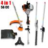 4/5/8-in-1 Multi-functional Trimming Tool 56cc With Gas Pole Saw Hedge Trimmer