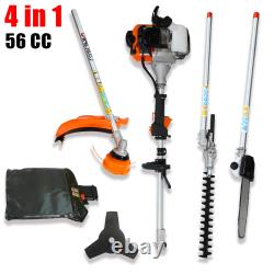 4/5/8-in-1 Multi-Functional Trimming Tool 56CC with Gas Pole Saw Hedge Trimmer