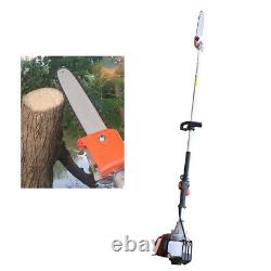 4-Stroke 42CC Gas Powered Pole Saw Chainsaw Tree Trimming Tool Hedge Trimmer USA