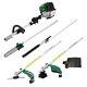 4 In 1 38cc 4 Stroke Garden Trimming Tool System With Gas Pole Saw Hedge Trimmer