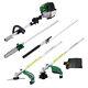 4 In 1 38cc 4 Stroke Garden Trimming Tool System With Gas Pole Saw Hedge Trimmer
