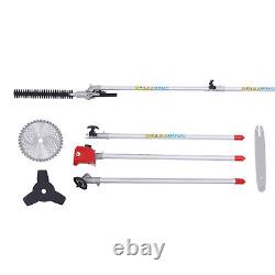 4 in 1 51.7cc 2-Stroke Gas Hedge Trimmer Brush Cutter Pole Saw Garden Tool SALE