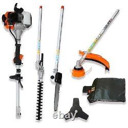 4 in 1 52cc Gas Hedge Trimmer Brush Cutter Pole Saw Garden Tool Black Friday