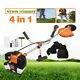 4 In 1 52cc Petrol Hedge Trimmer Chainsaw Brush Cutter Pole Saw Outdoor Tools Us