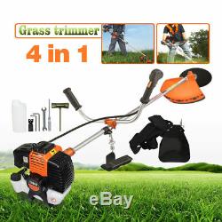 4 in 1 52cc Petrol Hedge Trimmer Chainsaw Brush Cutter Pole Saw Outdoor Tools US