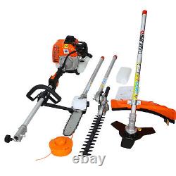 4 in 1 Cordless Hedge Trimmer Brush Cutter 52CC 2-Cycle Handheld Gardening Tool