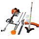 4 In 1 Garden Trimming Tool Withgas Pole Saw Hedge Grass Trimmer Brush Cutter