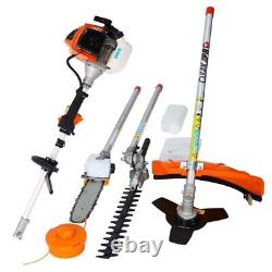 4 in 1 Multi-Functional Trimming Tool 63CC with Gas Pole Saw Hedge Trimmer