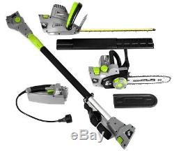 4-in-1 Multi-Tool Pole with Handheld Hedge Trimmer Pole & Handheld Chain Saw