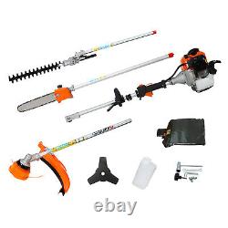 4 in 1 Trimming Tool 56CC 2-Cycle Garden System with Gas Pole Saw Hedge Trimmer