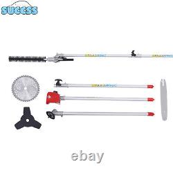 4 in 1 Trimming Tools with Gas Pole Saw Hedge Trimmer Grass Trimmer Brush Cutter
