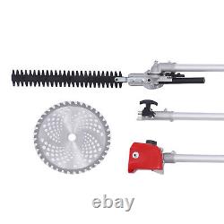 4in1 51.7CC Trimming Garden Tool Gas Pole Saw Hedge Grass Trimmer Brush Cutter