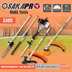 4in1 Multi-Functional Garden Tool withGas Pole Saw Hedge Trimmer Brush Cutter