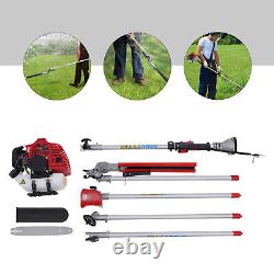 51.7cc 2-Stroke 4in1 Gas Grass Trimmer Pruner Chainsaw Brush Cutter Outdoor Tool