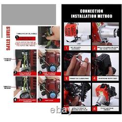 52cc 2-Stroke 5 in 1 Gas Grass Trimmer Pruner Chainsaw Brush Cutter Outdoor Tool