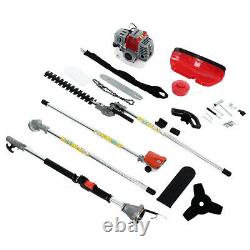 52cc 2-Stroke 5 in 1 Gasoline String Trimmer Chainsaw Hedge Outdoor Garden Tool