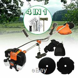 52cc 4 in 1 Hedge Trimmer Multi Tool Garden Chainsaw Petrol Strimmer BrushCutter