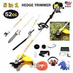 52cc 4 in 1 Hedge Trimmer Multi Tool Grass Trimmer Brush Cutter Garden Chainsaw