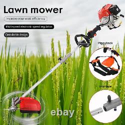 52cc Brush Cutter 5in1 Pole Saw Hedge Trimmer Weed Wacker Eater Garden Yard Tool