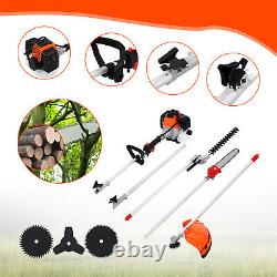 52cc Petrol Hedge Trimmer Chainsaw Brush Cutter Pole Saw 5-in-1 Outdoor Tool