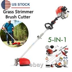 52cc Petrol Multi Function 5in1 Garden Tool Brush Cutter Grass Trimmer Strimmer