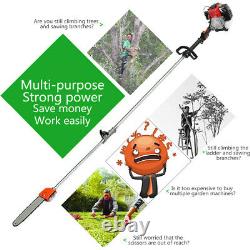 5 In 1 52cc Petrol Hedge Trimmer Chainsaw Brush Cutter Pole Saw Outdoor Tools PN